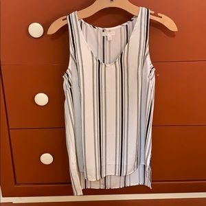 Black and white striped top